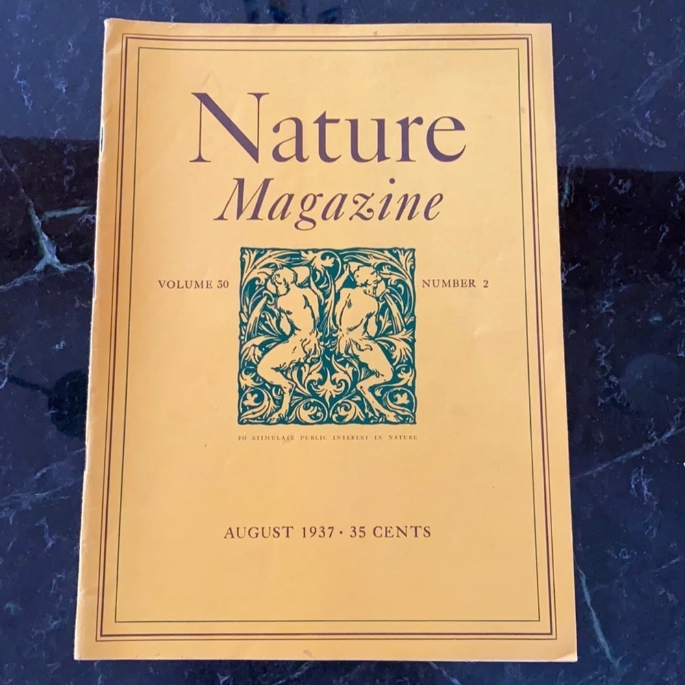 Vintage Nature Magazine August 1937 Vol. 30, No. 2